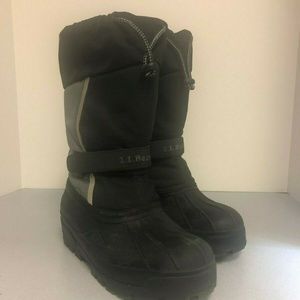 LL Bean Youth Snow Boots - Black/Gray Size 5